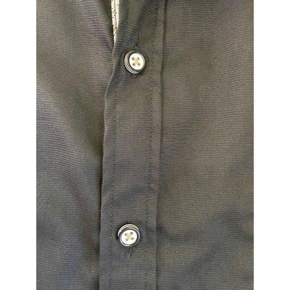 NEW Craft + Flow Mens XXL 2XL Black Long Sleeve Dress Shirt Wrist Cuff Detail - Picture 7 of 9